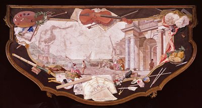 Mesa de pietra dura de Italian School